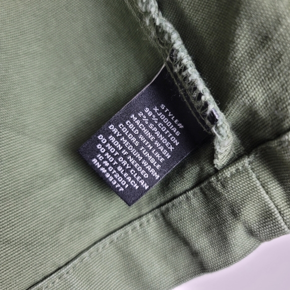 Sanctuary green jacket size large NWT cotton twill 4 pocket size large - Picture 9 of 9